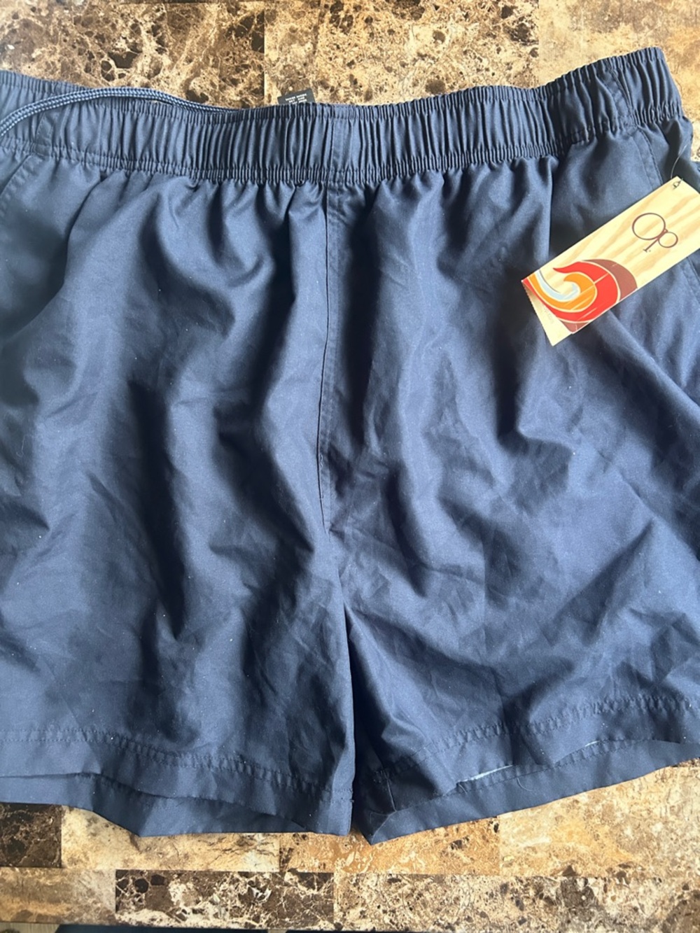 OP Dark Navy Swim Shorts with Drawcord